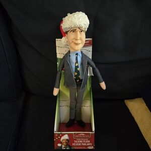 NIB Clark Griswold "Christmas Vacation" Talking Plush Doll w/ Santa Hat